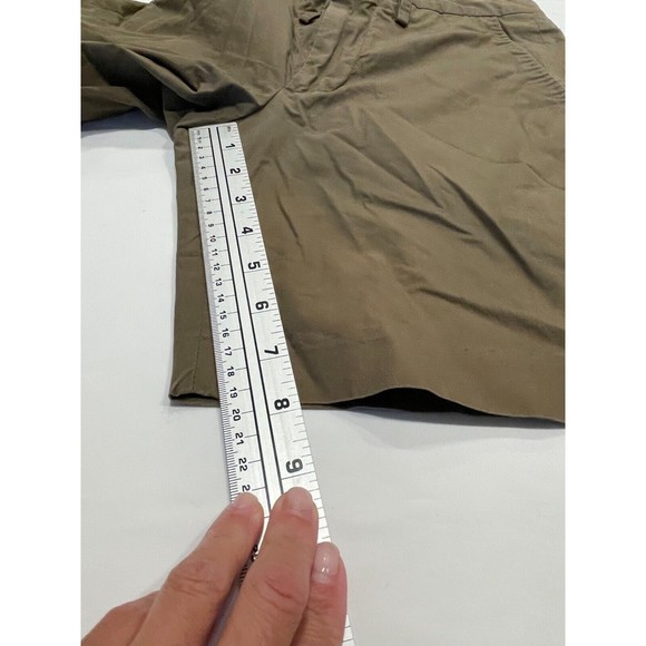 Marc by Marc Jacobs Mens Shorts Size 28 Olive Green Twill Flat Front 8" Inseam - Picture 10 of 12